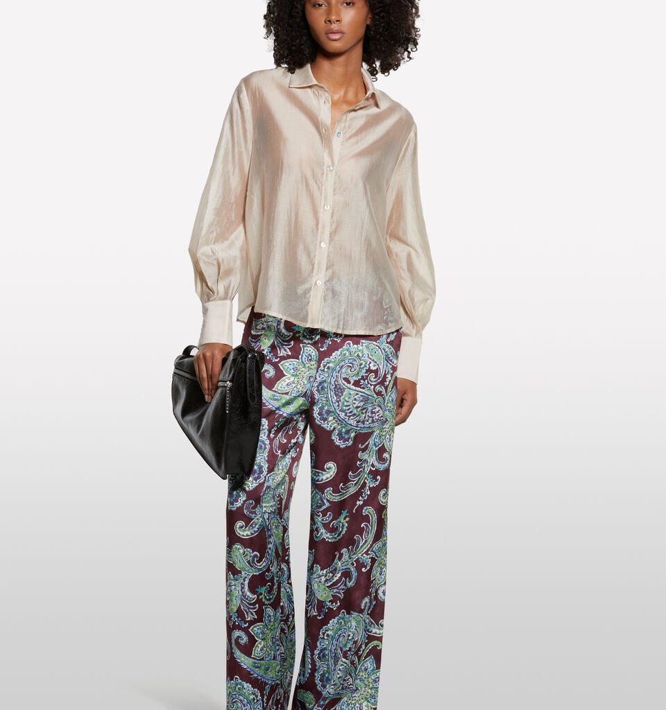 Πουκάμισο μπεζ ημιδιαφανές - πουκάμισα γυναικεία - Μπεζ | Sisley image number 1